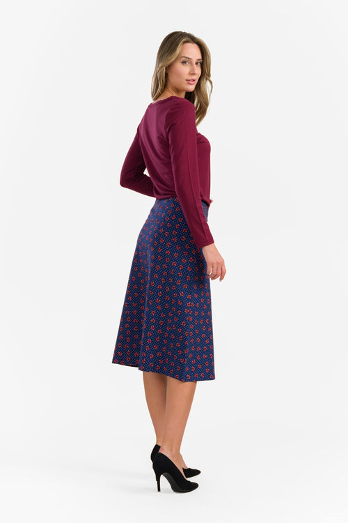 Claudia Skirt | Hazel Dot Blue
