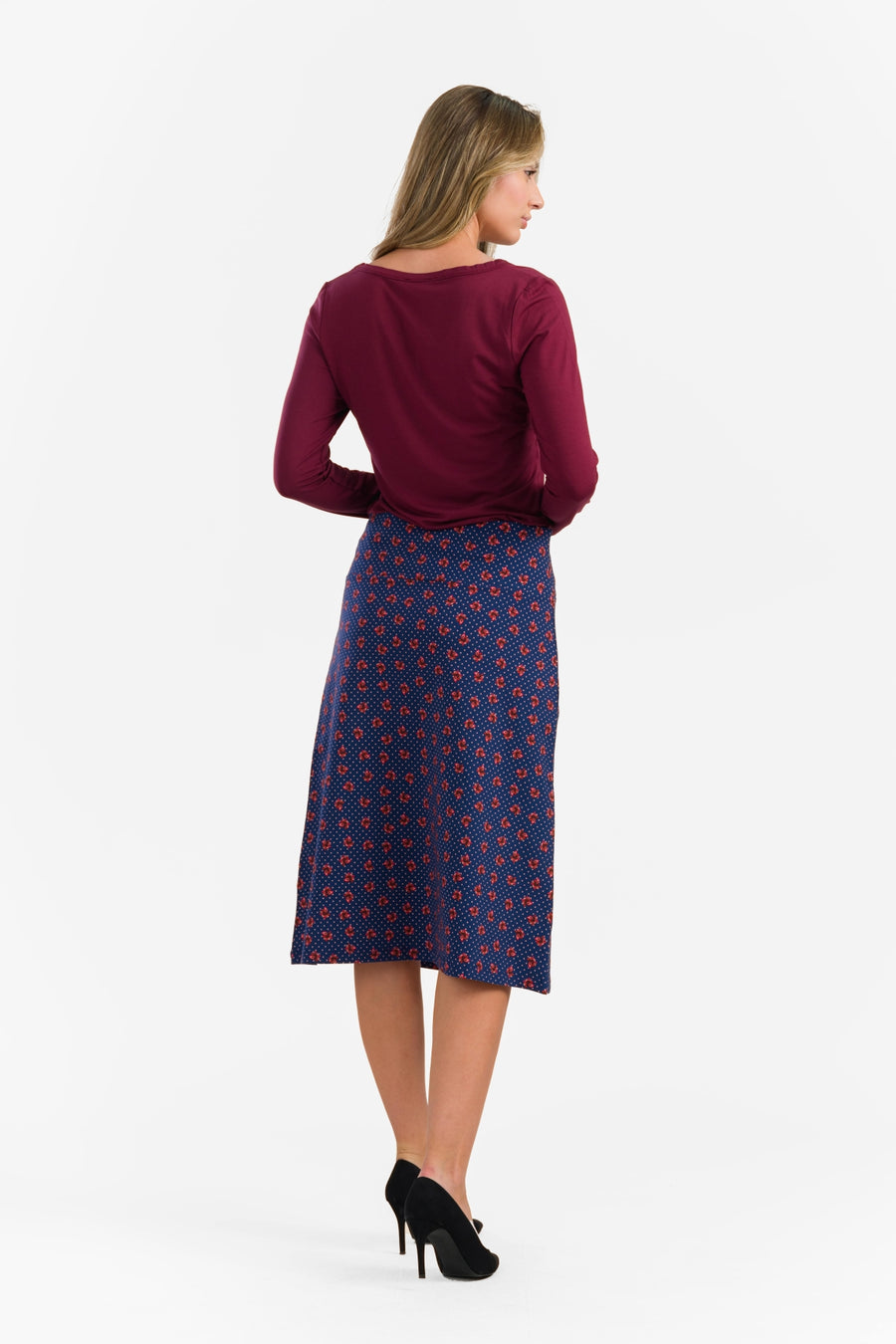 Claudia Skirt | Hazel Dot Blue