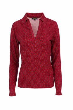 Suzy Top Long Sleeve | Lisbon Red