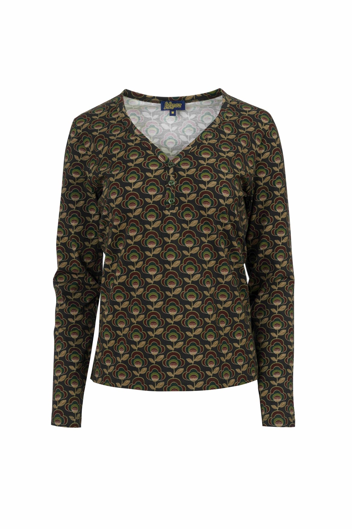 Natalie Top | Abstract Flower Green