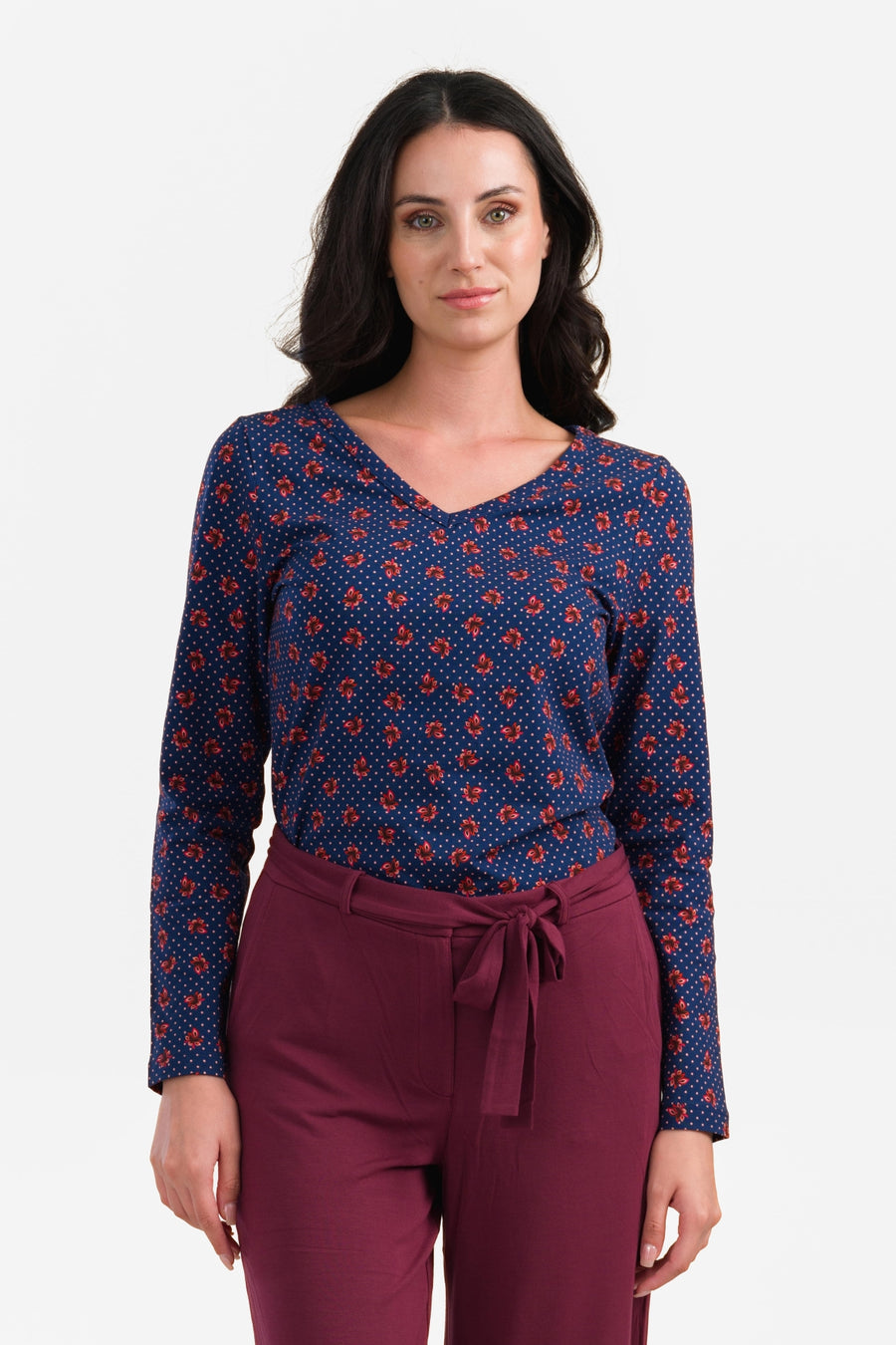 Lynn Top | Hazel Dot Blue