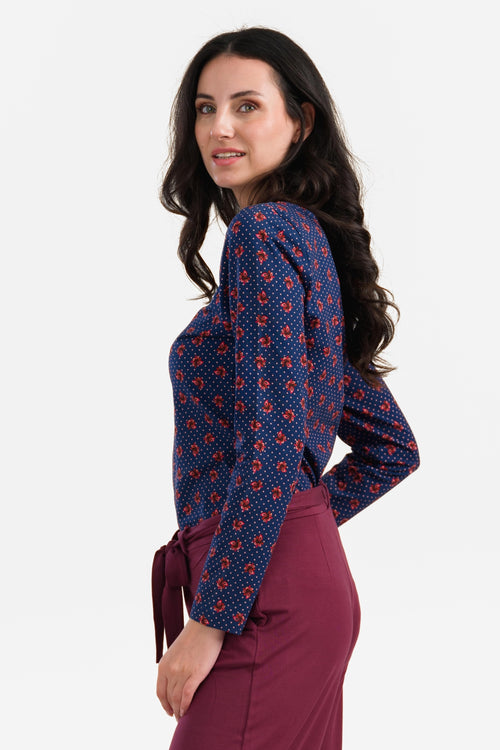 Lynn Top | Hazel Dot Blue