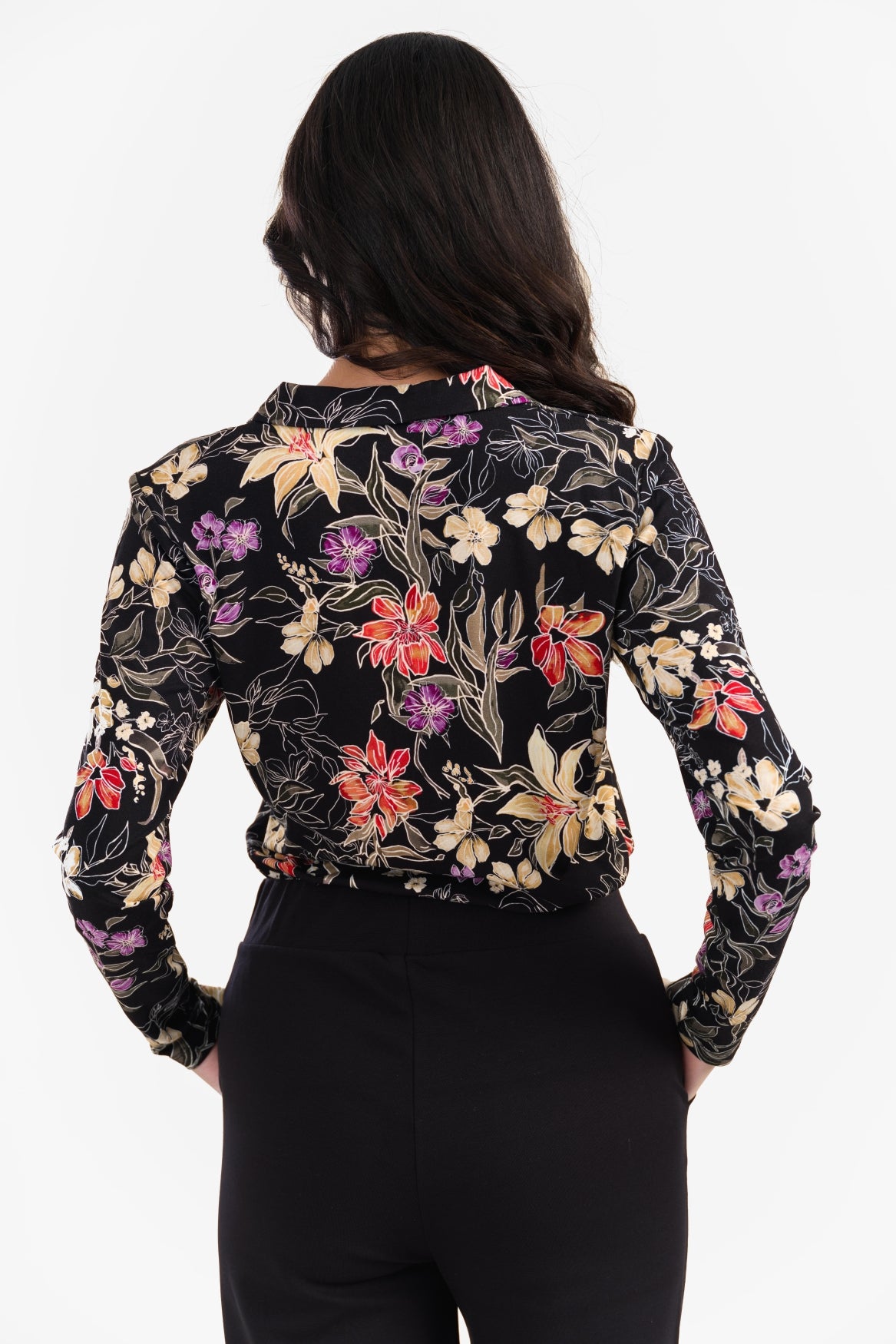 Anna Blouse Long Sleeve | Botanical Flower