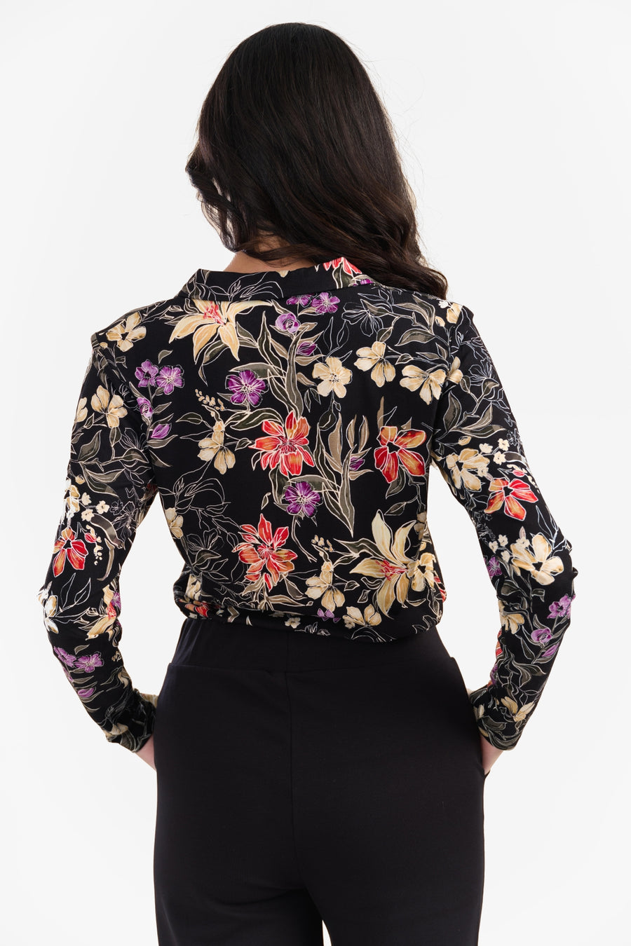 Anna Blouse Long Sleeve | Botanical Flower
