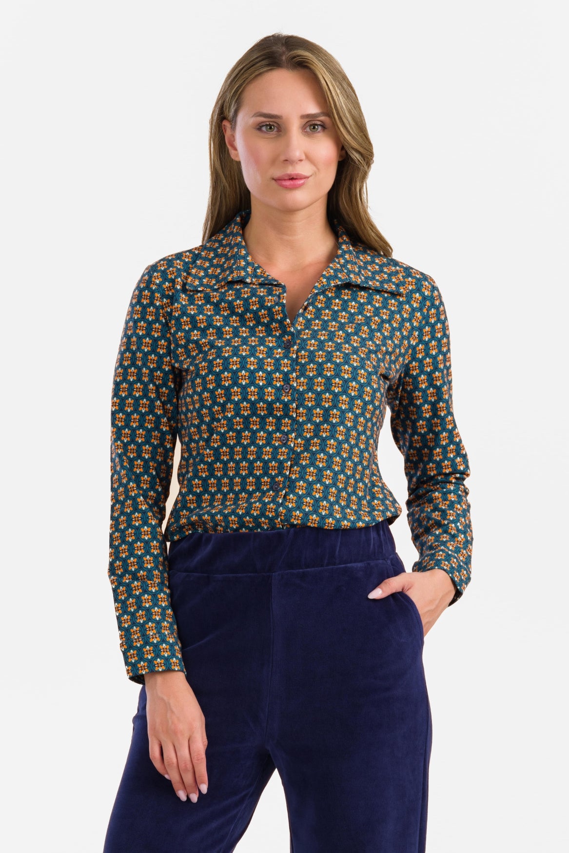 Sara Blouse | Porto Blue