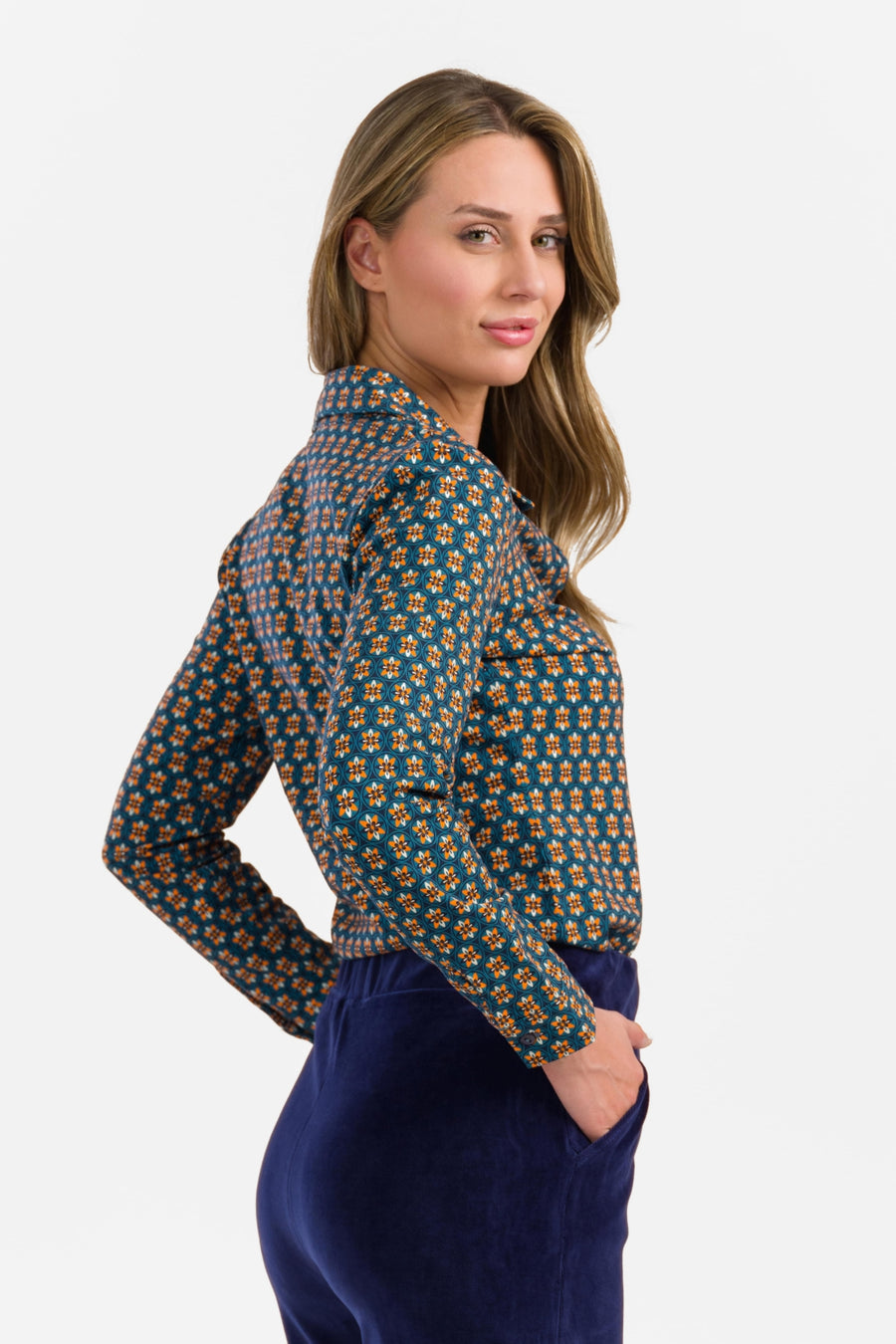 Sara Blouse | Porto Blue