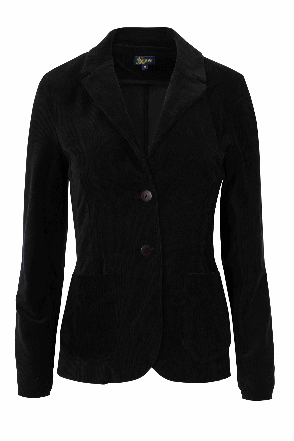 Nova Blazer | Rib Velour Plain Black