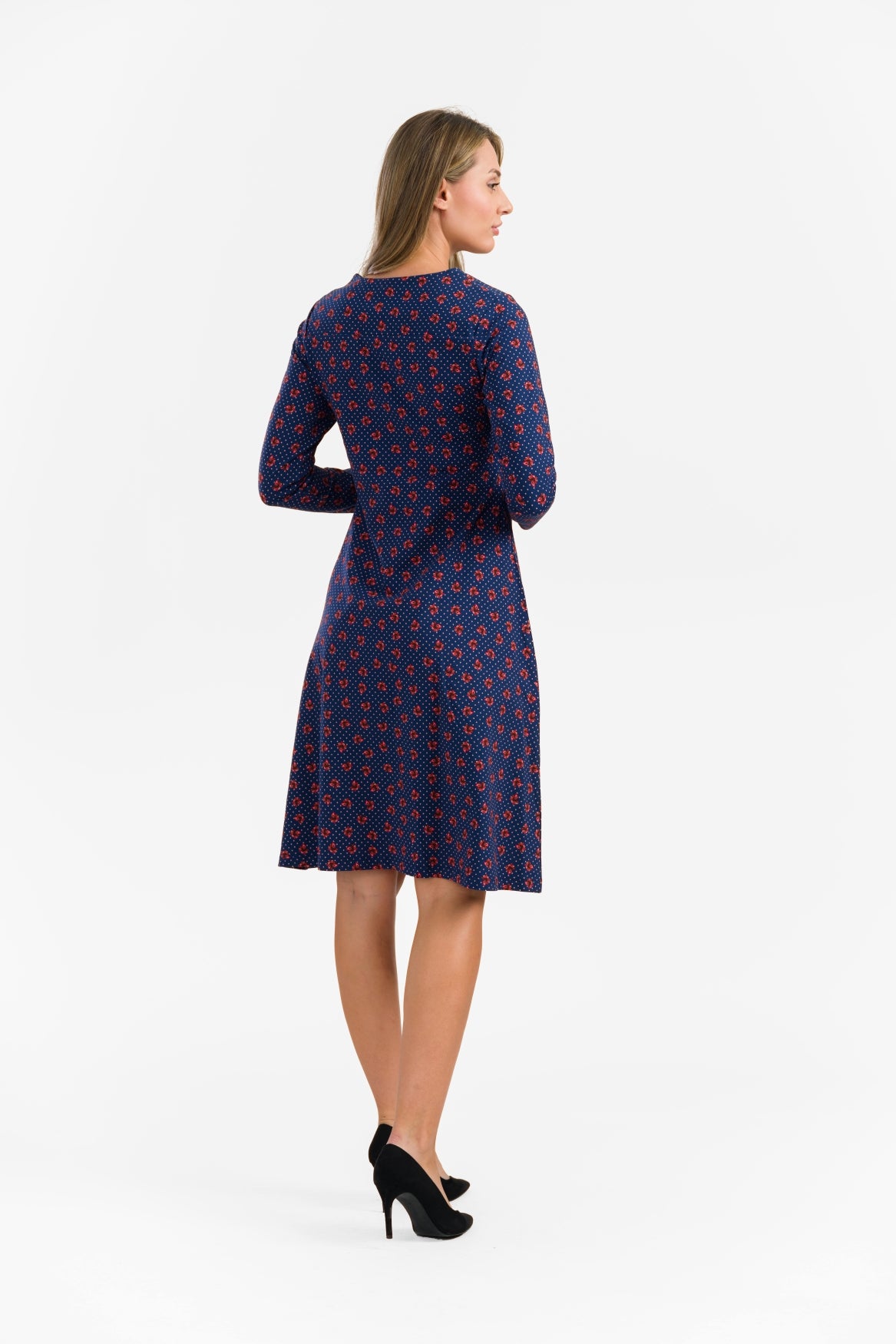 Sandra Dress | Hazel Dot Blue