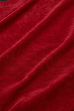 Sandra Dress | Rib Velour Plain Fried Brick