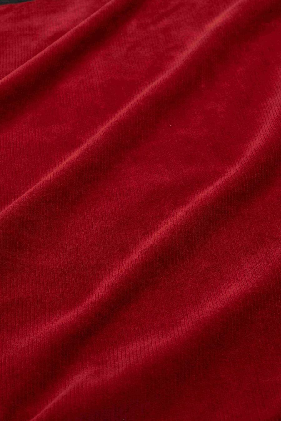 Sandra Dress | Rib Velour Plain Fried Brick