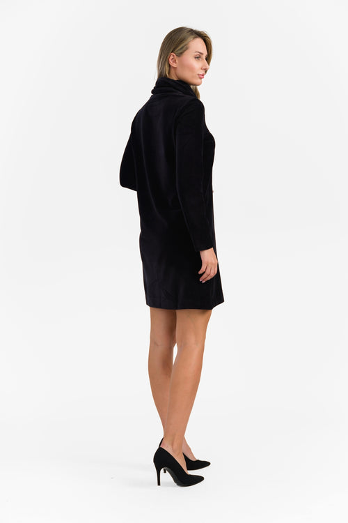 Pleun Tunique | Rib Velour Plain Black