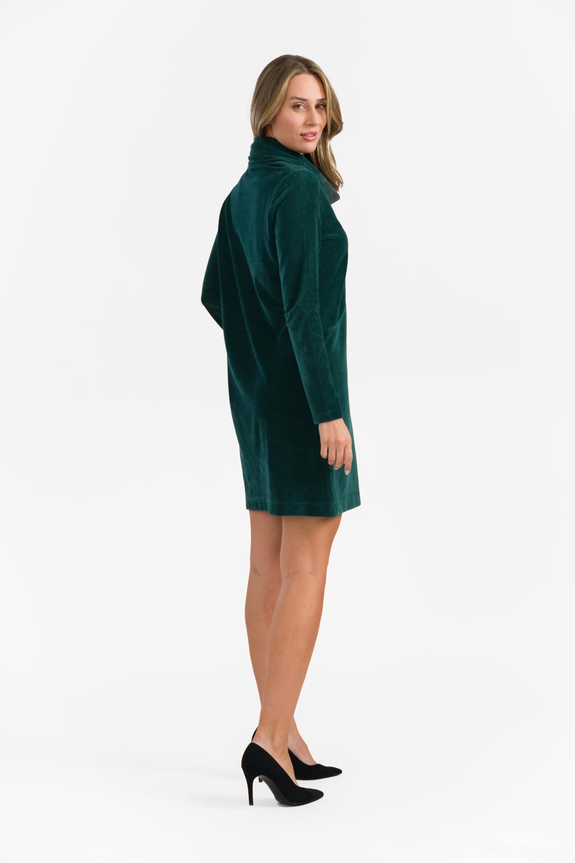 Pleun Tunique | Rib Velour Plain Rain Forest