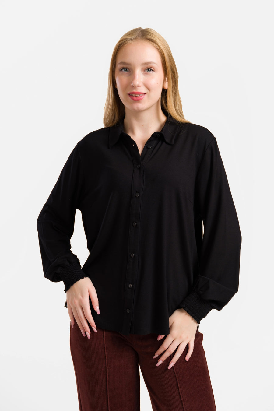Amy Blouse | Ecovero Plain Black