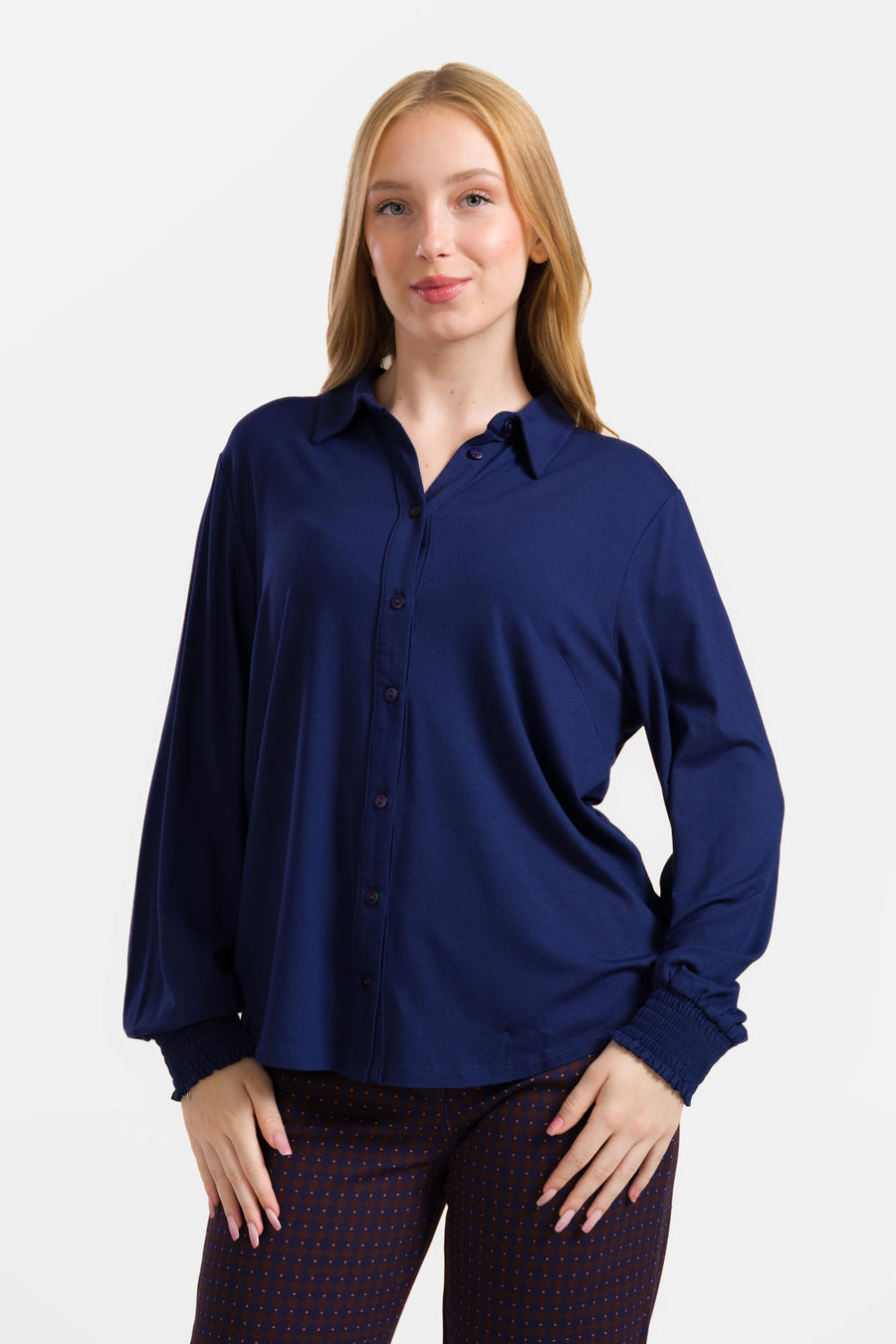 Amy Blouse | Ecovero Plain Blue