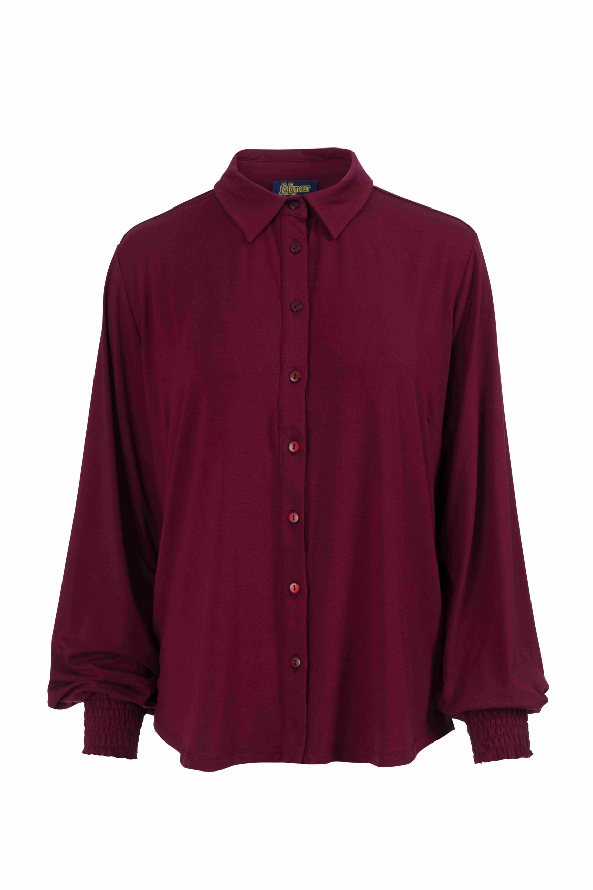 Amy Blouse | Ecovero Plain Bordeaux