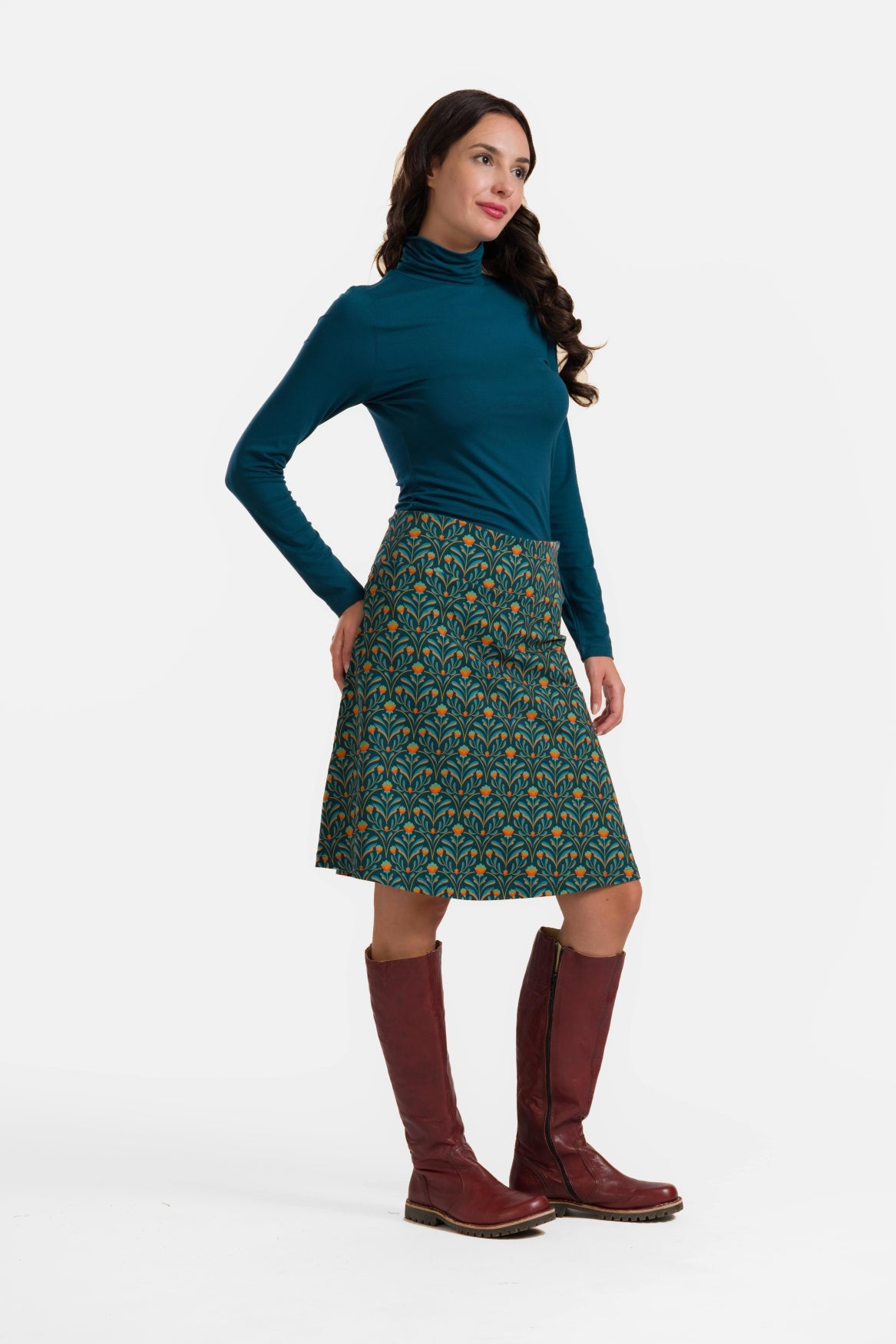 Esmee Skirt | Barock Flower Green