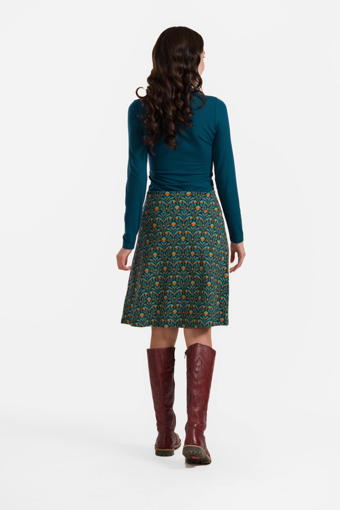 Esmee Skirt | Barock Flower Green