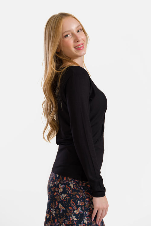 Angela Top | Ecovero Plain Black