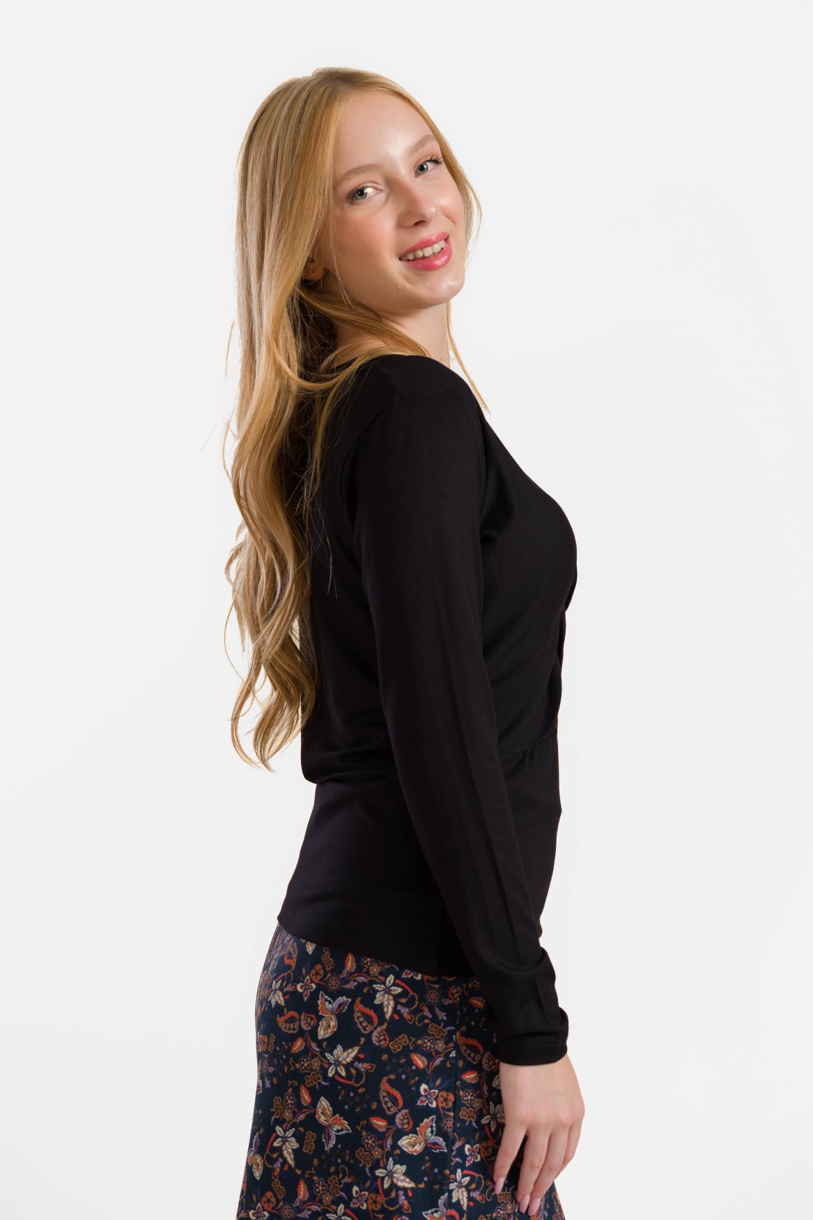 Angela Top | Ecovero Plain Black