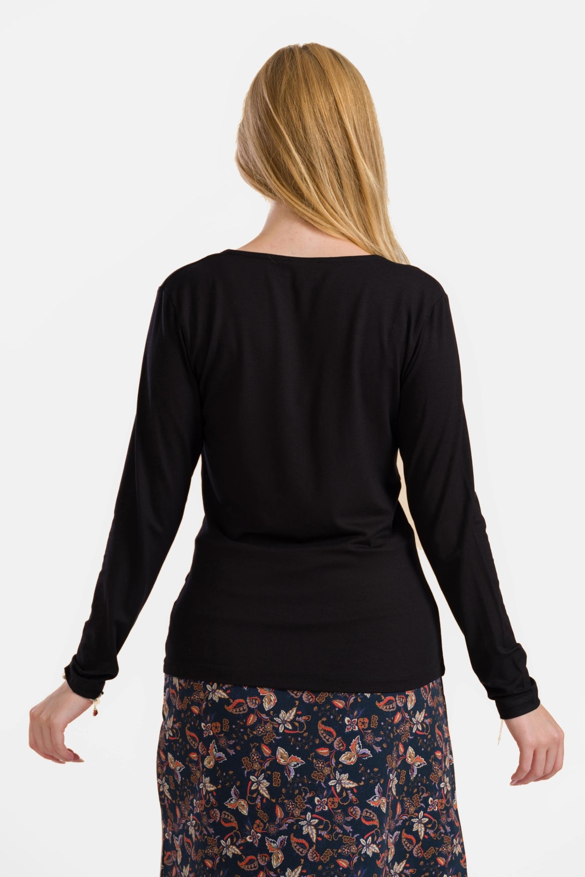 Angela Top | Ecovero Plain Black