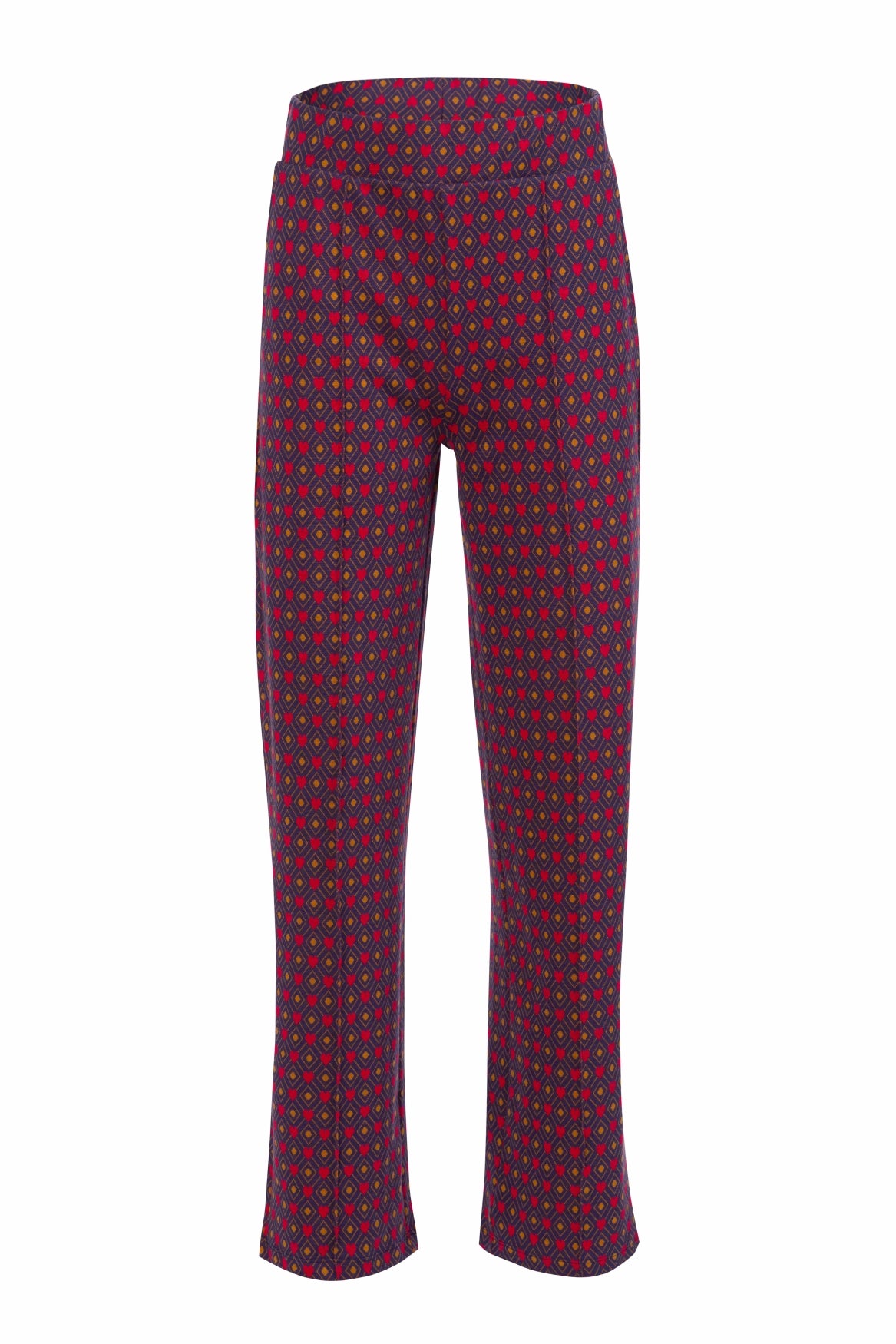 Hailey Trousers | Jacquard Hearts