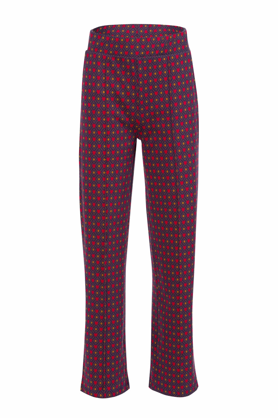 Hailey Trousers | Jacquard Hearts