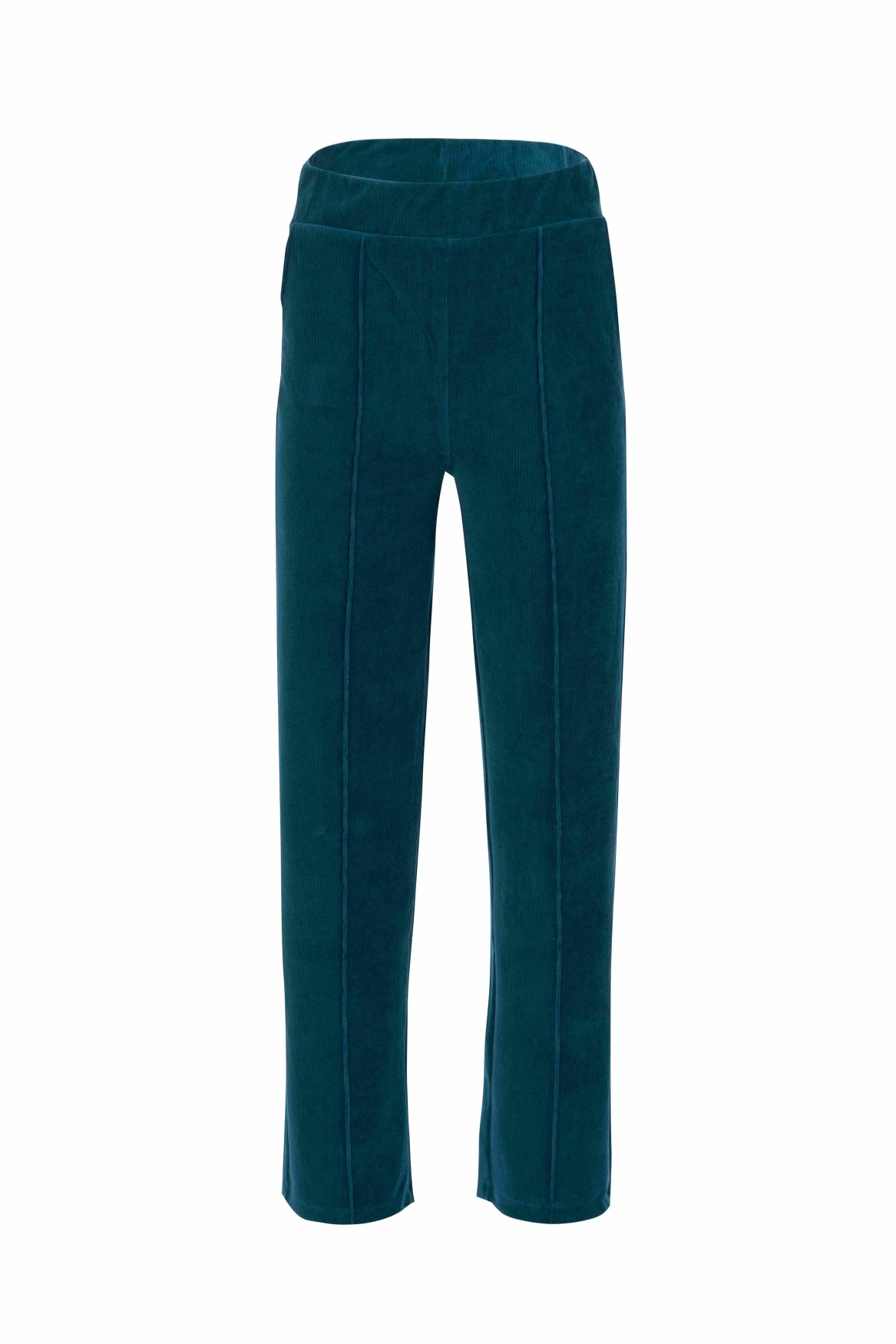 Hailey Trousers | Rib Velour Petrol