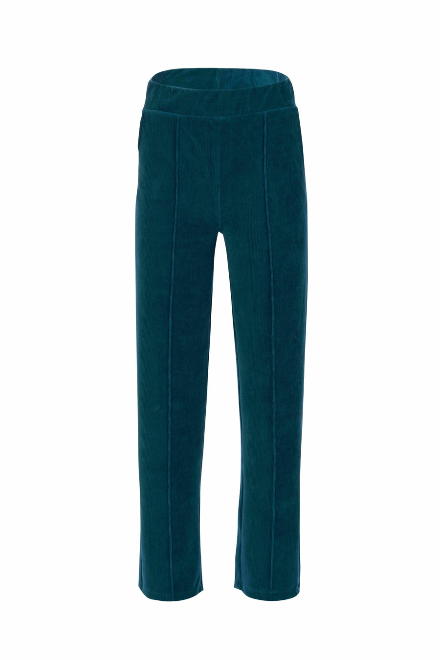 Hailey Trousers | Rib Velour Petrol
