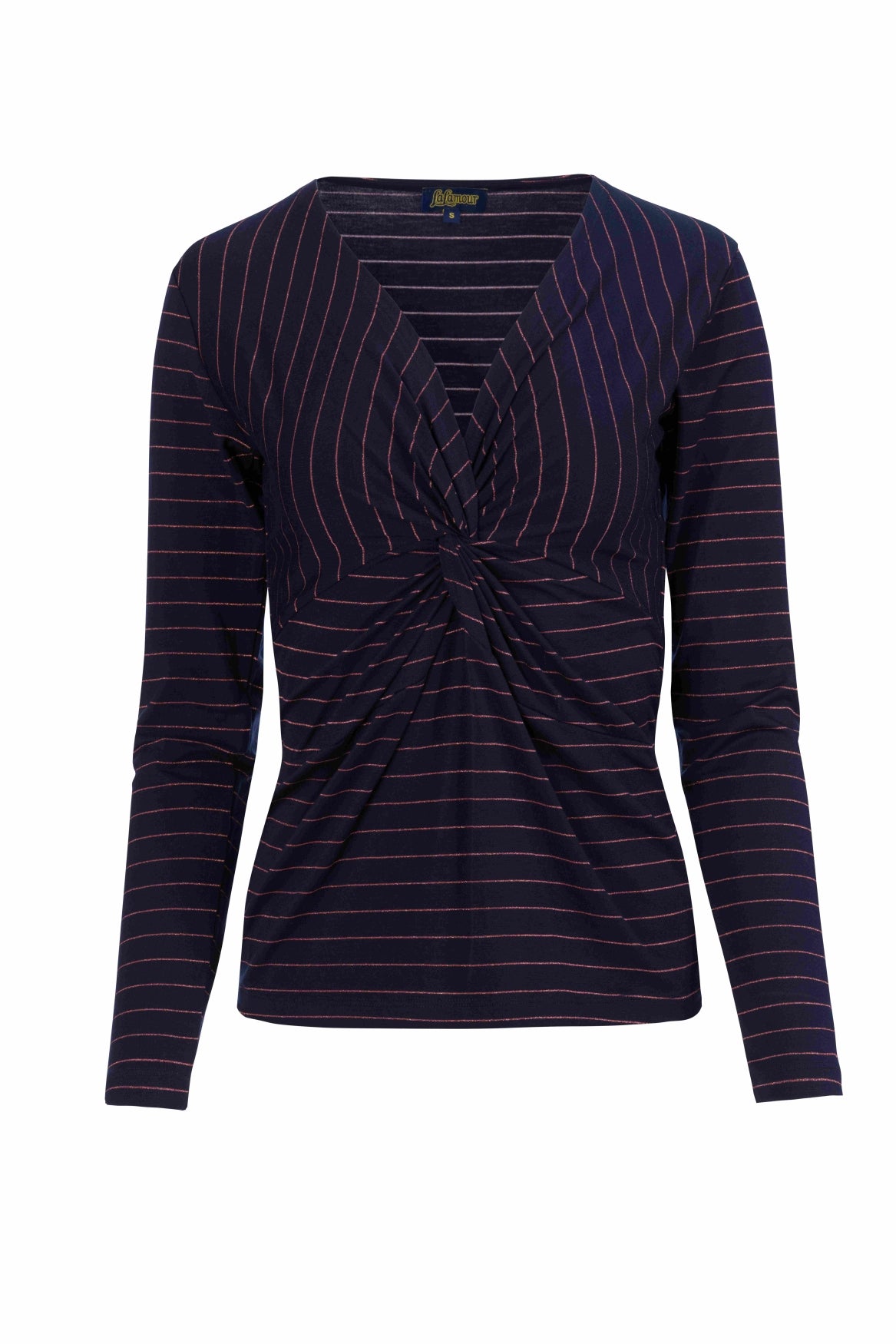 Angela Top | Stripes Blue-Lurex Rose Gold