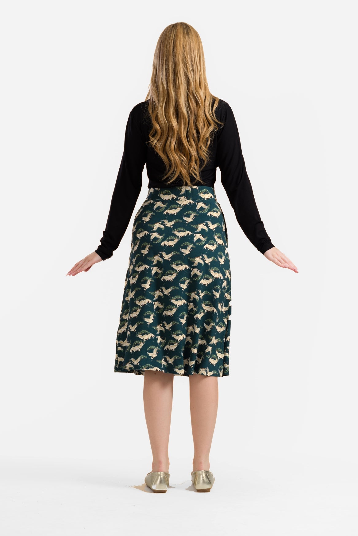 Holly Skirt | Crane Dance Petrol