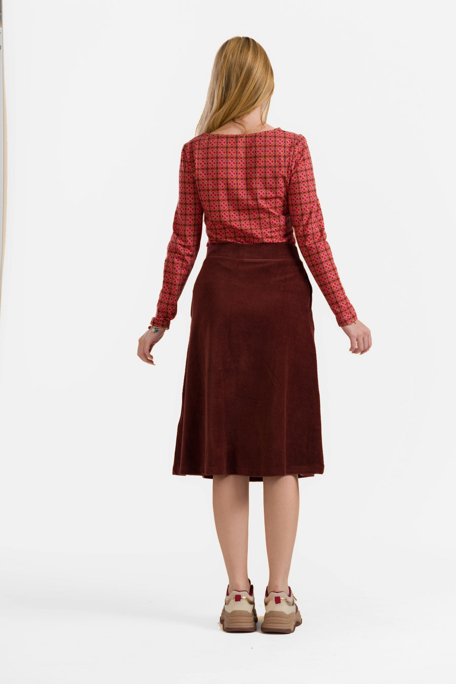 Holly Skirt | Rib Velour Chocolate