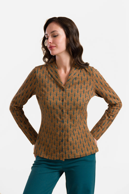 Iris Blouse Long Sleeve | Art Nouveau