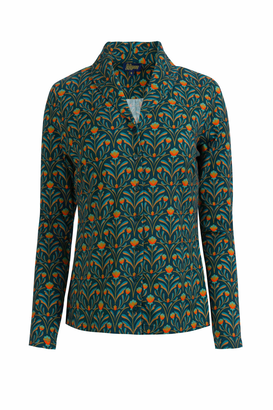 Iris Blouse Long Sleeve | Barock Flower Green