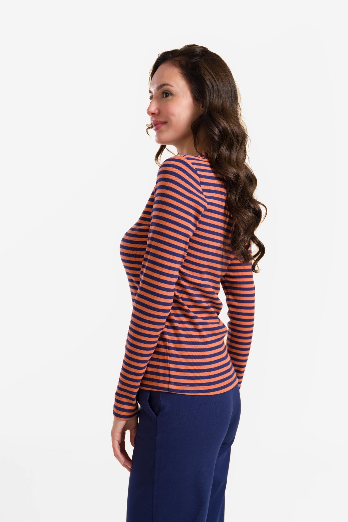 Kelly Top Ls | Navy Stripes