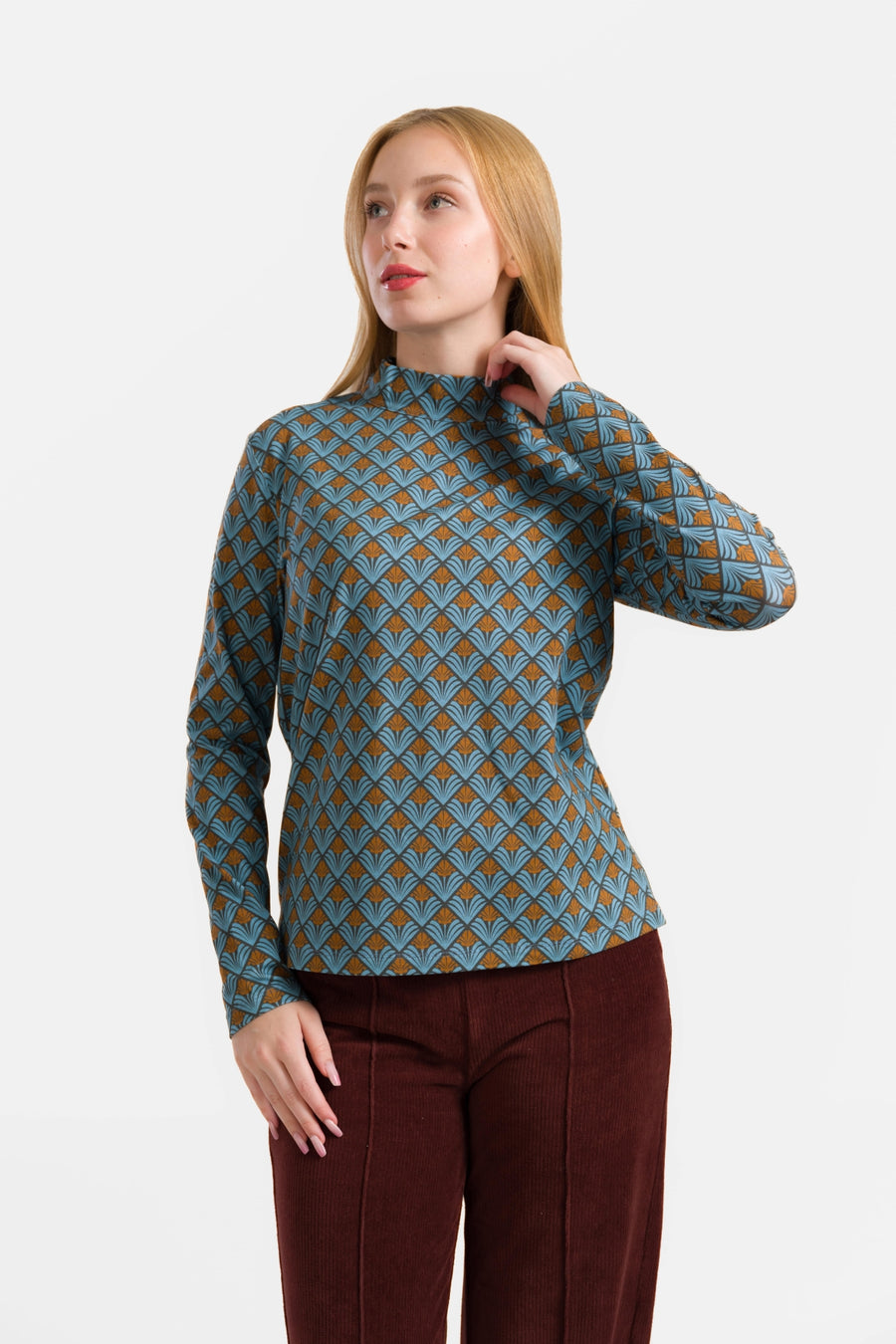 Kim Top | Jungle Green Flower