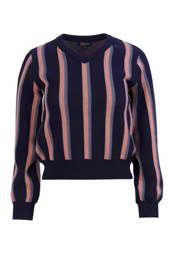 Knitwear Sweater | Blue Stripes