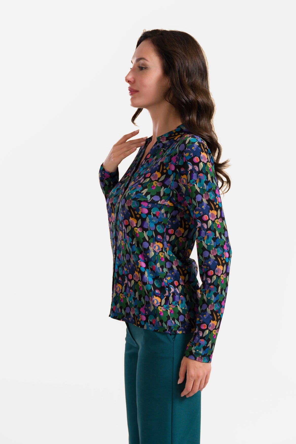 Anna Blouse Long Sleeve | Color Splash