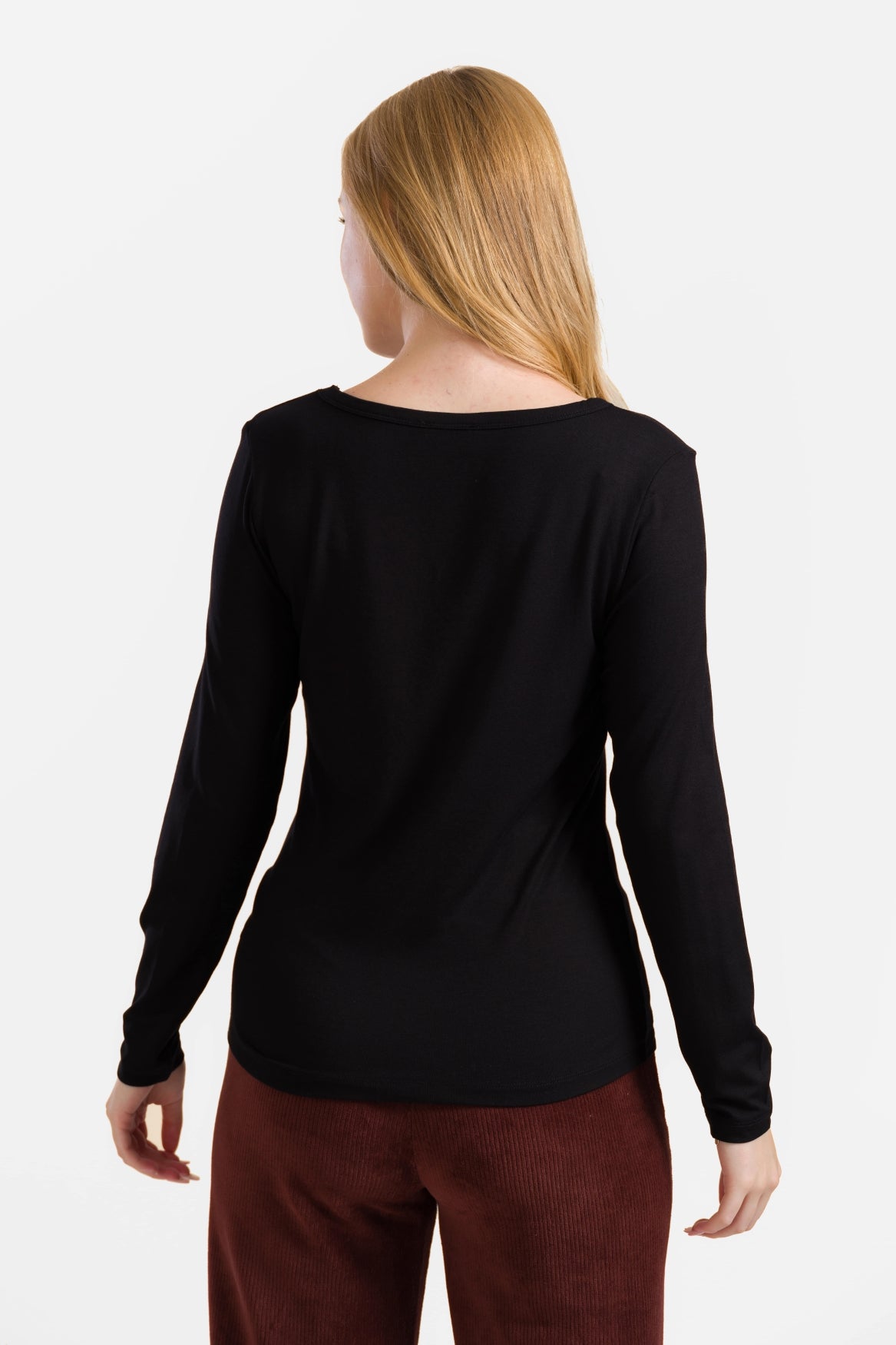 Lynn Top | Ecovero Plain Black