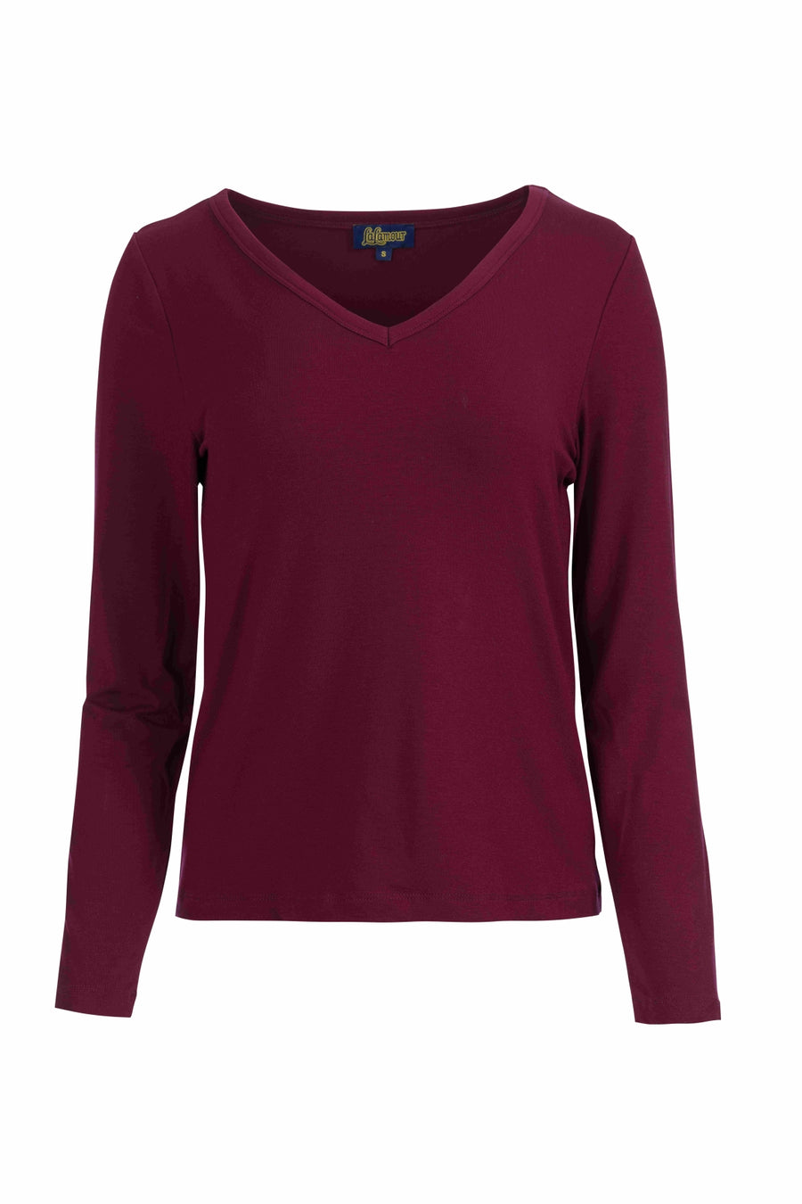 Lynn Top | Ecovero Plain Bordeaux