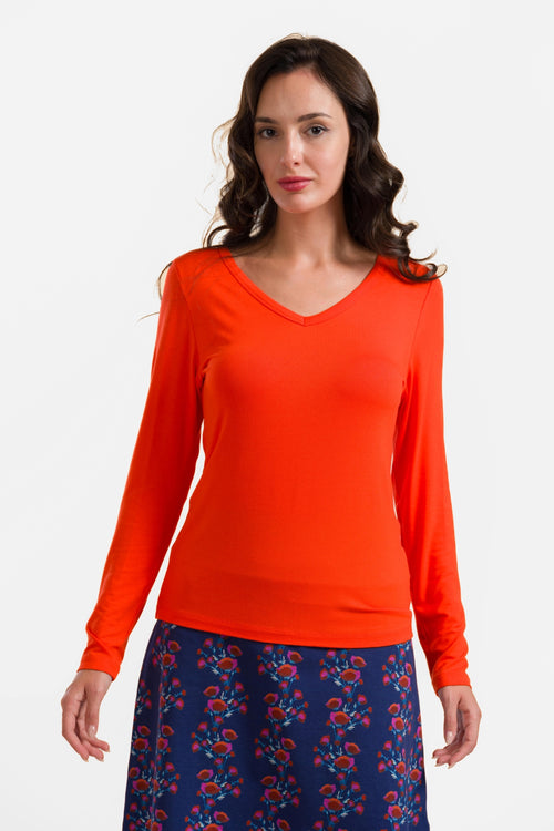 Lynn Top | Ecovero Plain Red