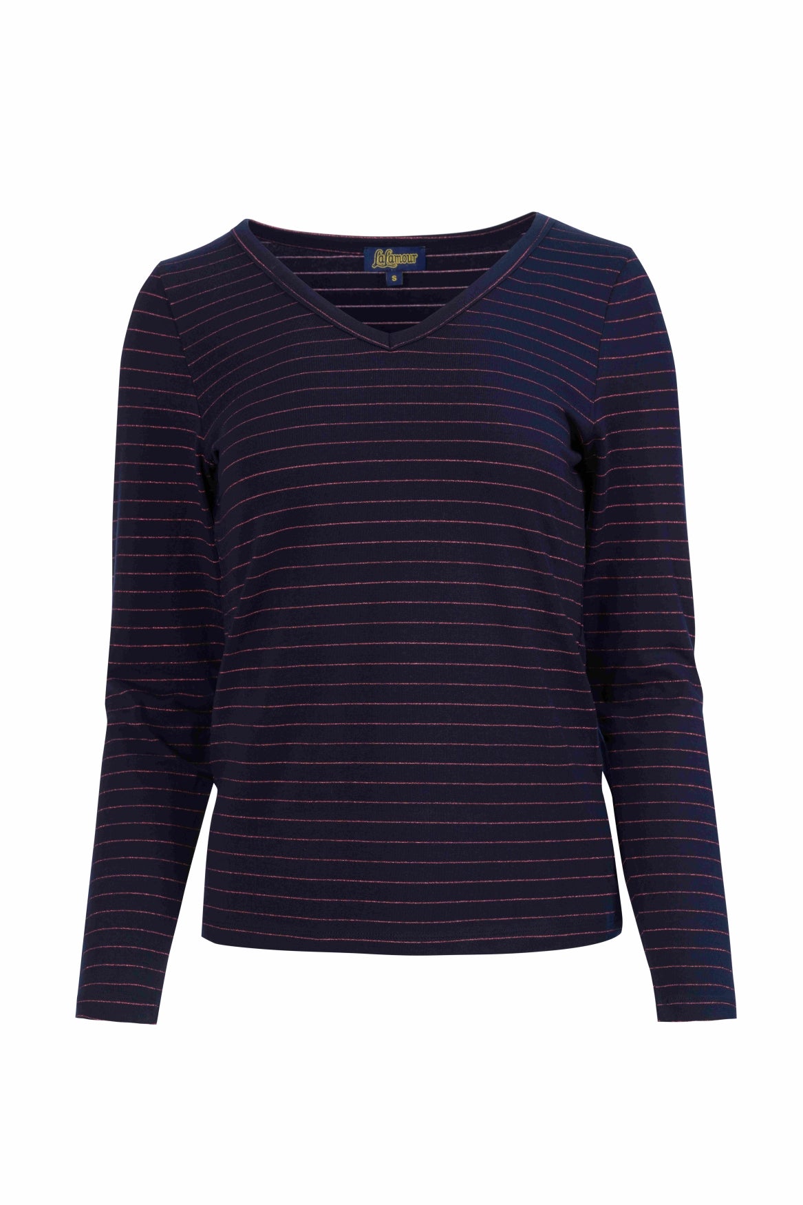 Lynn Top | Stripes Blue-Lurex Rose Gold