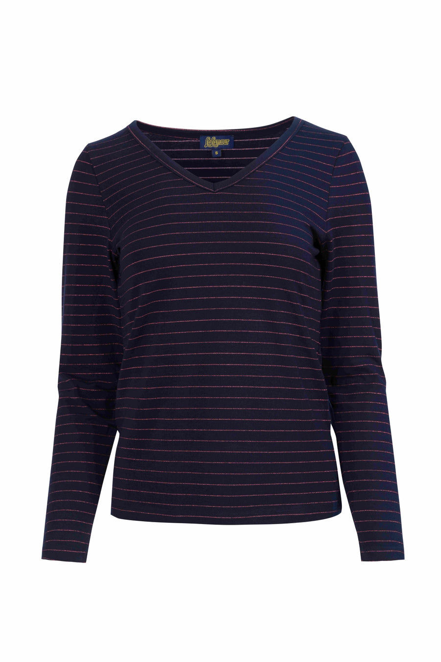 Lynn Top | Stripes Blue-Lurex Rose Gold