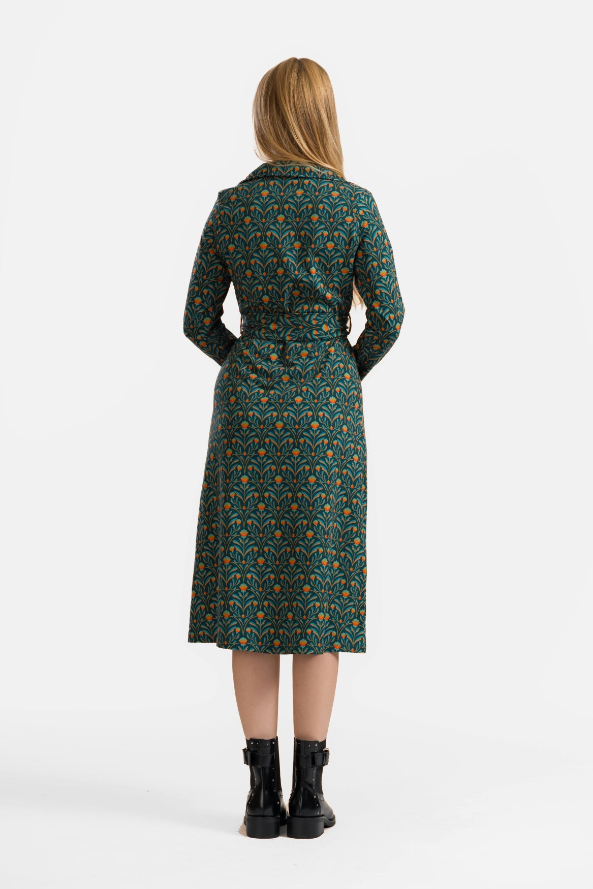 Marilyn Dress Ls | Barock Flower Green