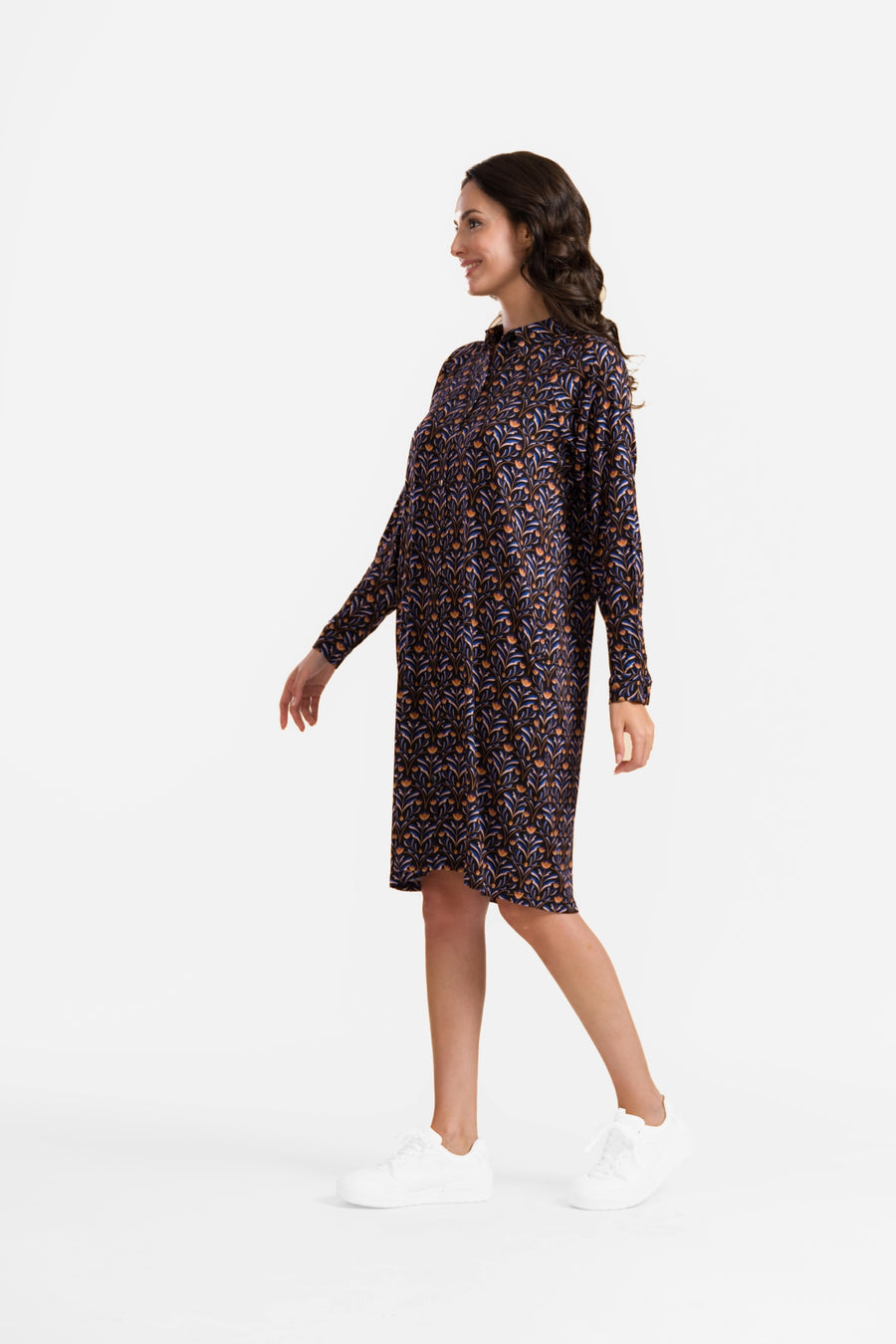 Mia Dress | Barock Flower Black