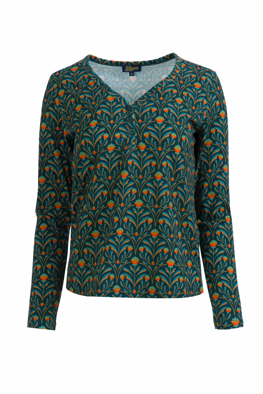 Natalie Top | Barock Flower Green