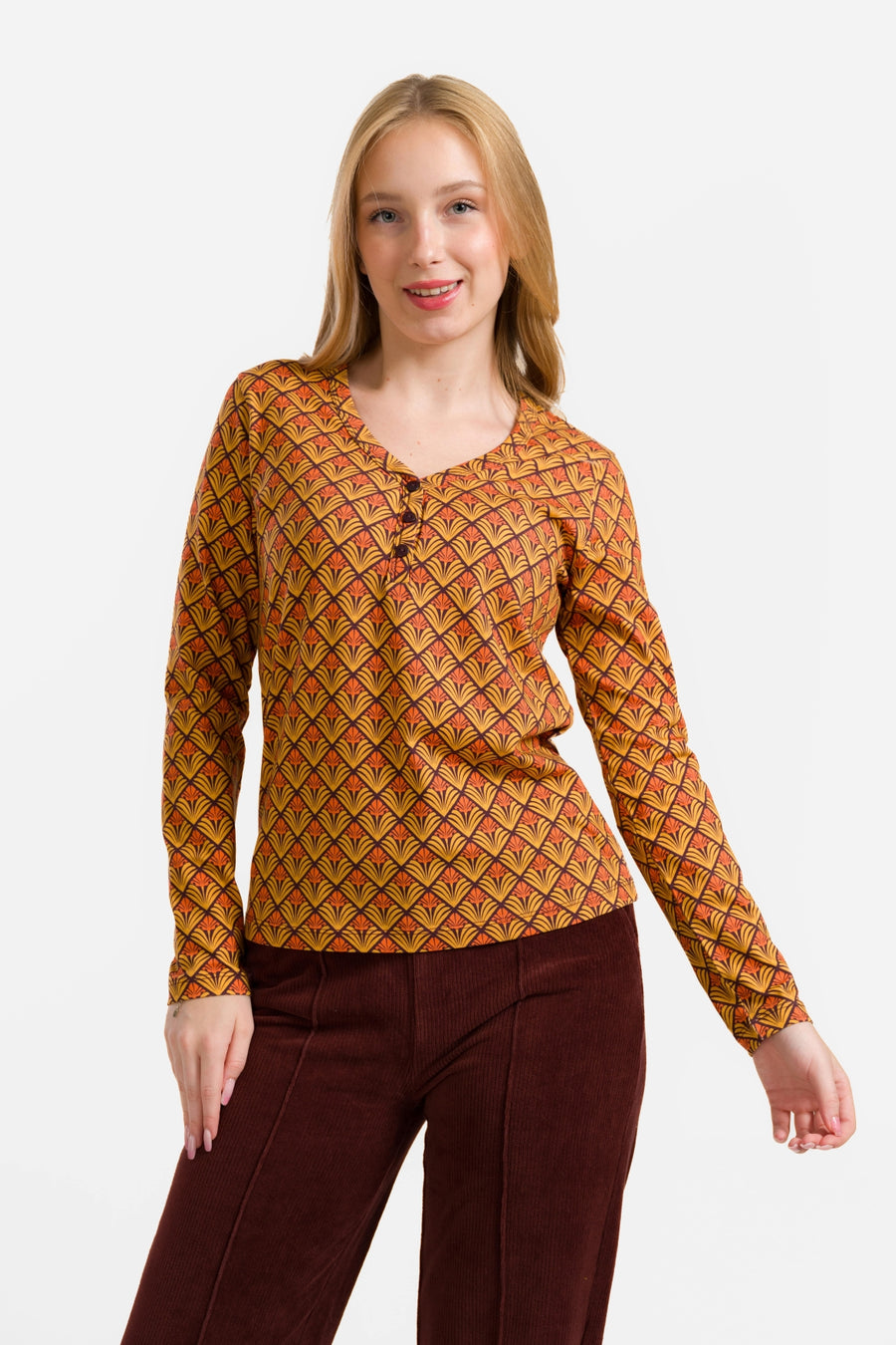 Natalie Top | Retro Flower