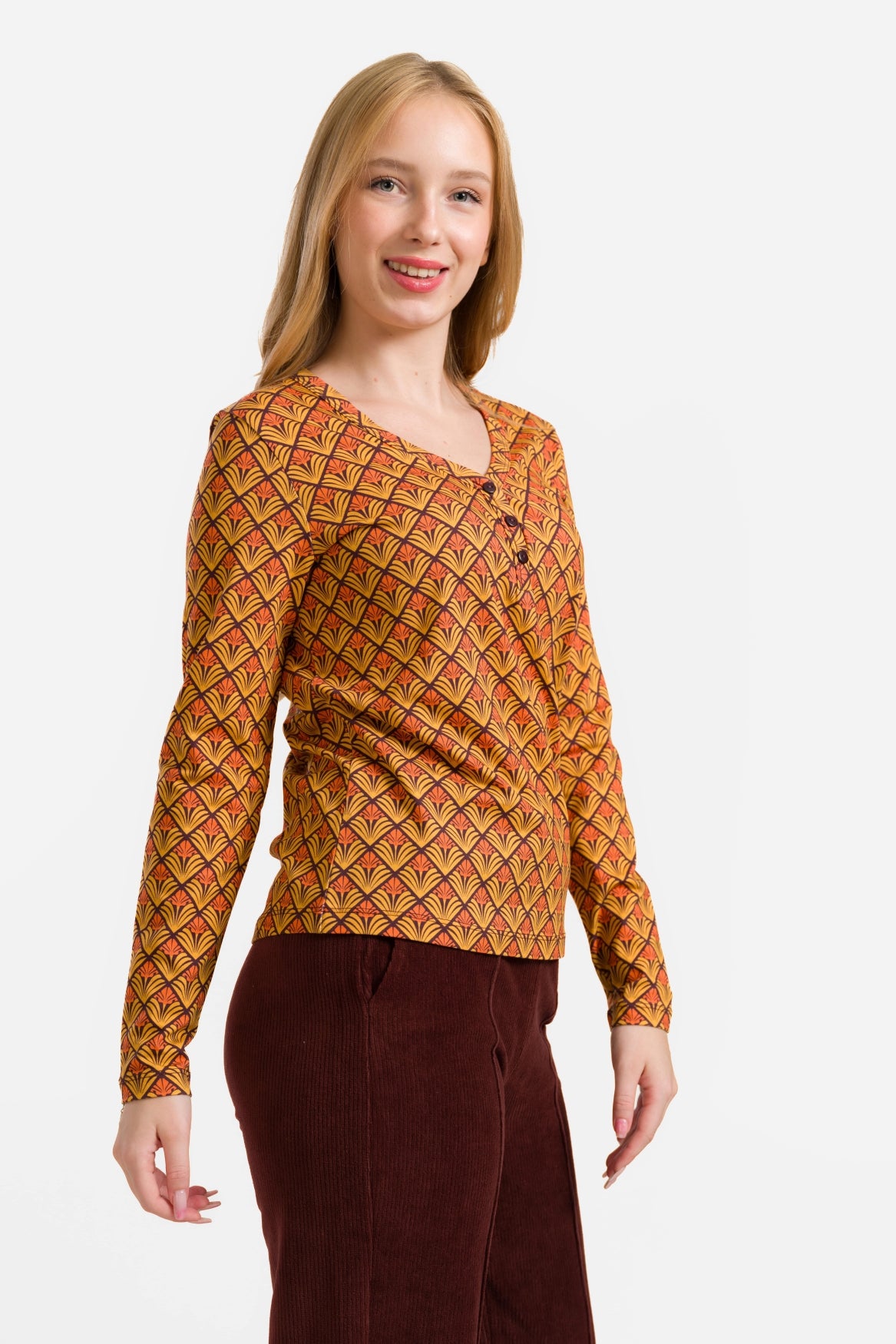 Natalie Top | Retro Flower