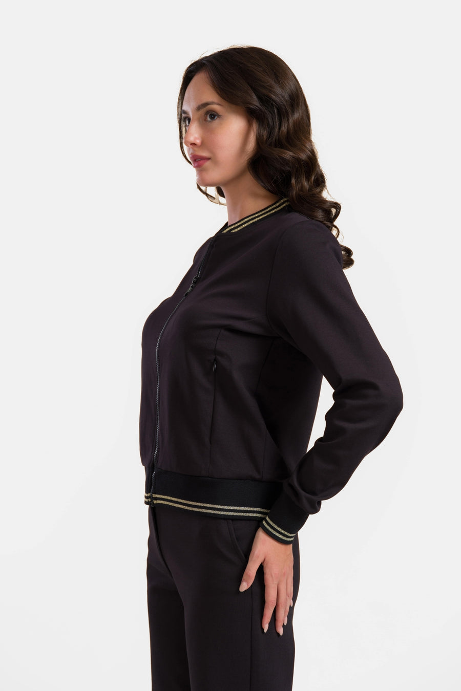 Nora Bomber Jacket | Punta Di Roma Black