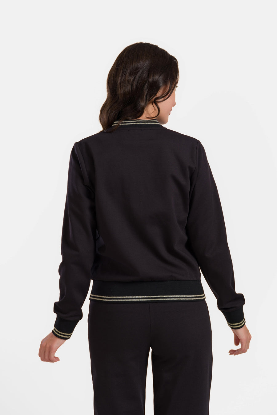 Nora Bomber Jacket | Punta Di Roma Black