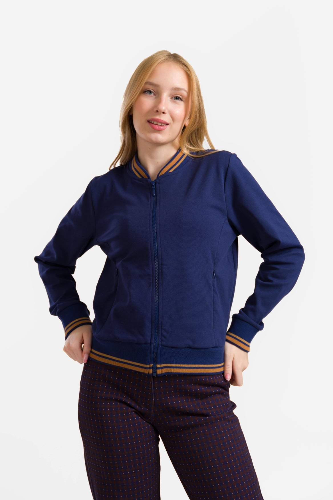 Nora Bomber Jacket | Punta Di Roma Blue